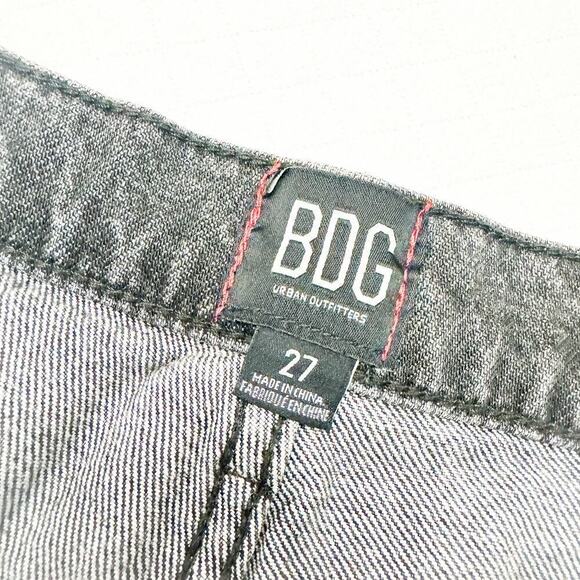 BDG Split Hem Flare Wide Leg Denim Jeans Charcoal Black Size 27 - Picture 6 of 9